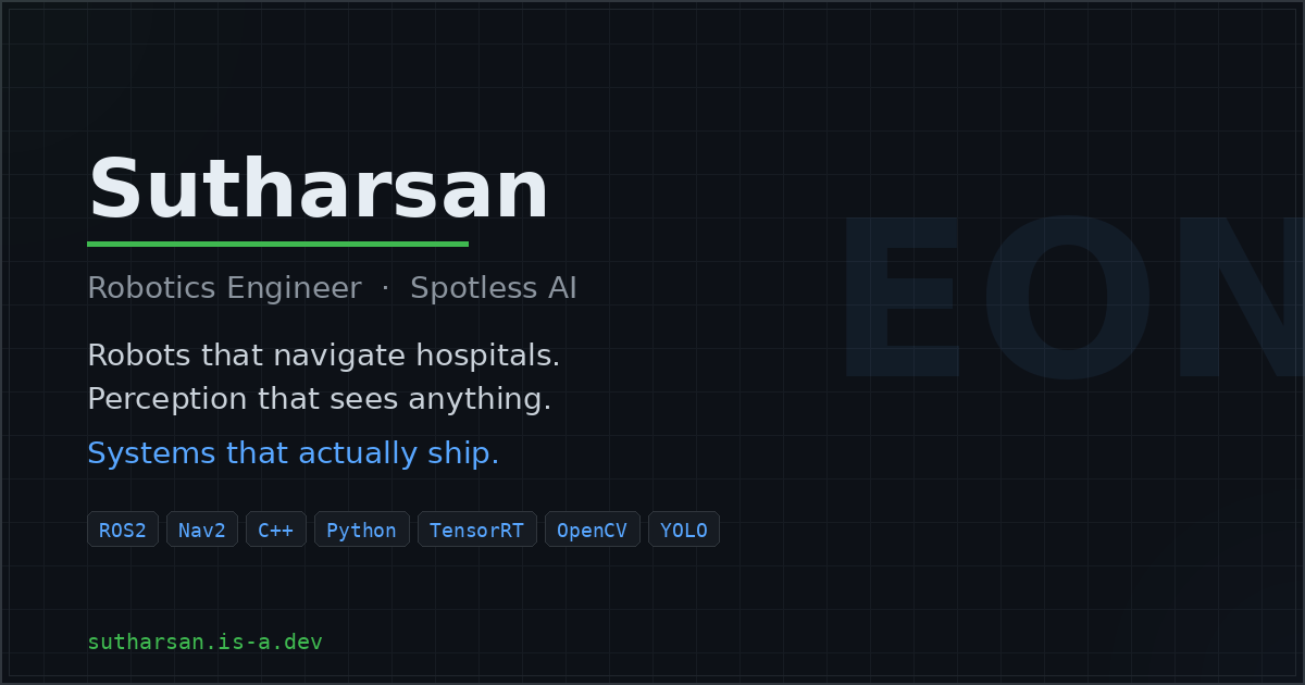 Sutharsan | Robotics Engineer